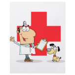 Silly Cartoon Vet Veterinarian flyers