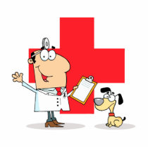 Silly Cartoon Vet Veterinarian Acrylic Cut Out