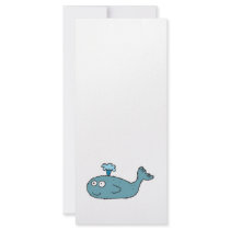silly cartoon whale full color rack card