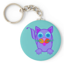 Silly Cat Keychain
