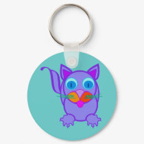 Silly Cat Keychain