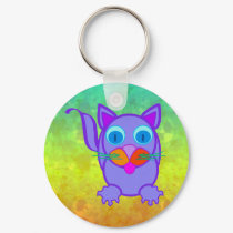 Silly Cat Keychain