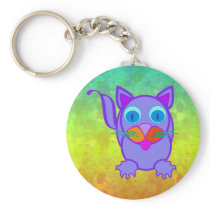 Silly Cat Keychain