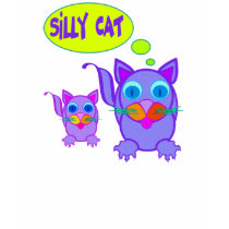 Silly Cat Says 2-Sided Women's Dark Shirts