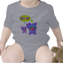 Silly Cat Says Infant Creeper T Shirts