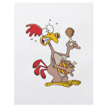 silly chicken holding bucket of chicken drumsticks flyers