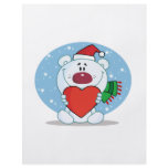 silly christmas love polar bear cartoon character full color flyer