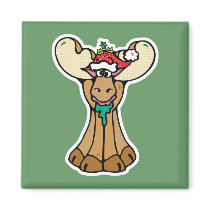 silly christmas moose magnets