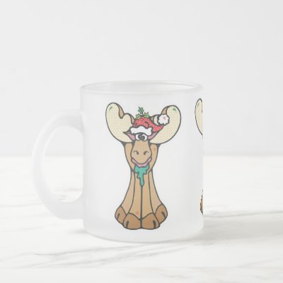 silly christmas moose mugs