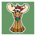 silly christmas moose posters