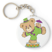 Silly Clown Teddy Bear Keychain