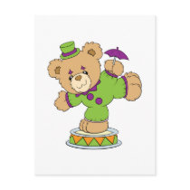 Silly Clown Teddy Bear postcards by doonidesigns Silly Clown Teddy Bear postcards