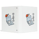 silly computer repair cartoon laptop with wrench binders