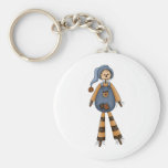 silly country scarecrow key chain