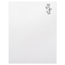 silly cow drinking milk custom letterhead