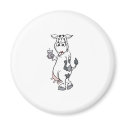 silly cow drinking milk magnets