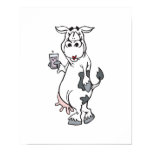 silly cow drinking milk