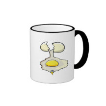 silly cracked egg mugs