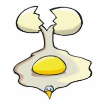 silly cracked egg acrylic cut outs