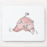 silly croissant cartoon character mousepad