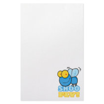 silly cute cartoon character SHOO FLY Personalized Stationery