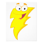 silly cute cartoon lightning bolt character custom invitations