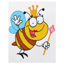 silly cute cartoon queen bee flyers