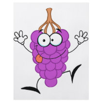silly cute funny purple grapes cartoon character personalized flyer