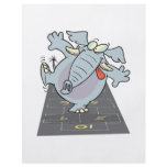 silly cute hopscotch elephant toon full color flyer