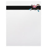 silly cute jogging running flamingo letterhead template