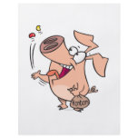 silly cute piggy pig cartoon eating junk food flyers