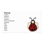silly cute round ladybug cartoon business cards