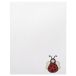silly cute round ladybug cartoon letterhead