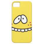 silly cute toothy yellow smiley face iPhone 5 case