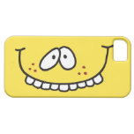 silly cute toothy yellow smiley face iPhone 5 case