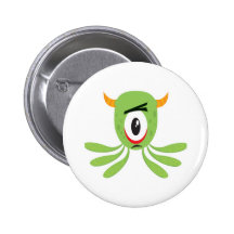 silly cyclops monster pin