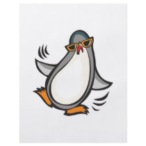 silly dancing penguin custom flyer