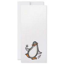 silly dancing penguin rack card