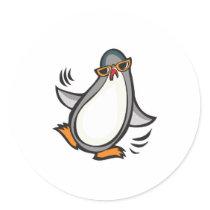 silly dancing penguin stickers