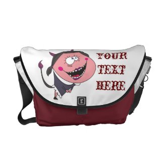 Silly Devil Girl Personalized Funny Bags Messenger Bag