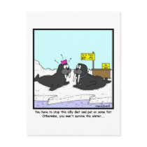 Silly Diet: Walrus Cartoon Postcards