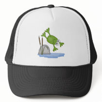silly diving frog trucker hats