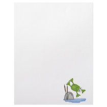 silly diving frog personalized letterhead