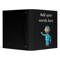 Silly Doctor with Apple on his head & Medical Bag 3 Ring Binder