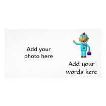 Silly Doctor with Apple on his head & Medical Bag Photo Card