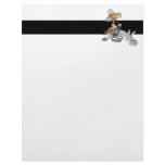 silly donkey rider cartoon letterhead design