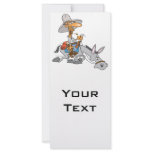 silly donkey rider cartoon rack card template