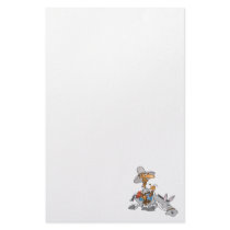 silly donkey rider cartoon stationery design
