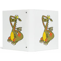 silly dragon catoon holding his ears binders