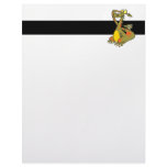 silly dragon catoon holding his ears customized letterhead